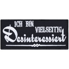 Lustiger Aufnäher: Vielseitig desinteressiert Aufbügler Rocker Patch Geschenk