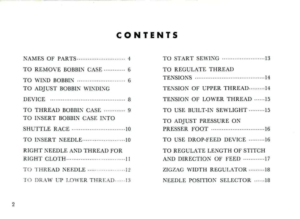 New Home 446 Sewing Machine Instructions Manual User Guide Vintage Reprint Copy - Image 2 of 3