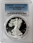 2017 W PROOF AMERICAN SILVER EAGLE $1 DOLLAR 1 OZ COIN PCGS PR 70 DCAM