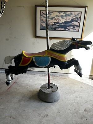 full size carousel horse with stand