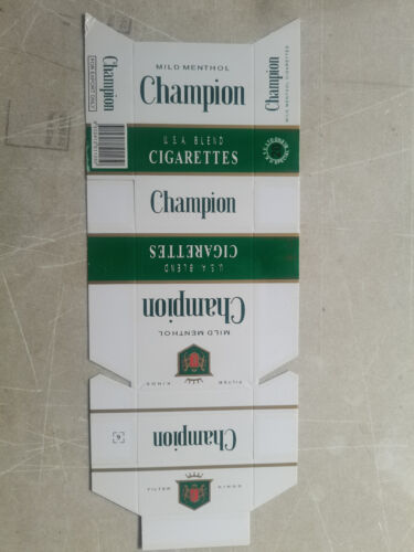 opened empty cigarette hard pack--84 mm-Hongkong-Champion