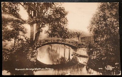 1916 RPPC Postcard Harold's Bridge at Waltham Abbey by C.A. Hodge Enfield UK