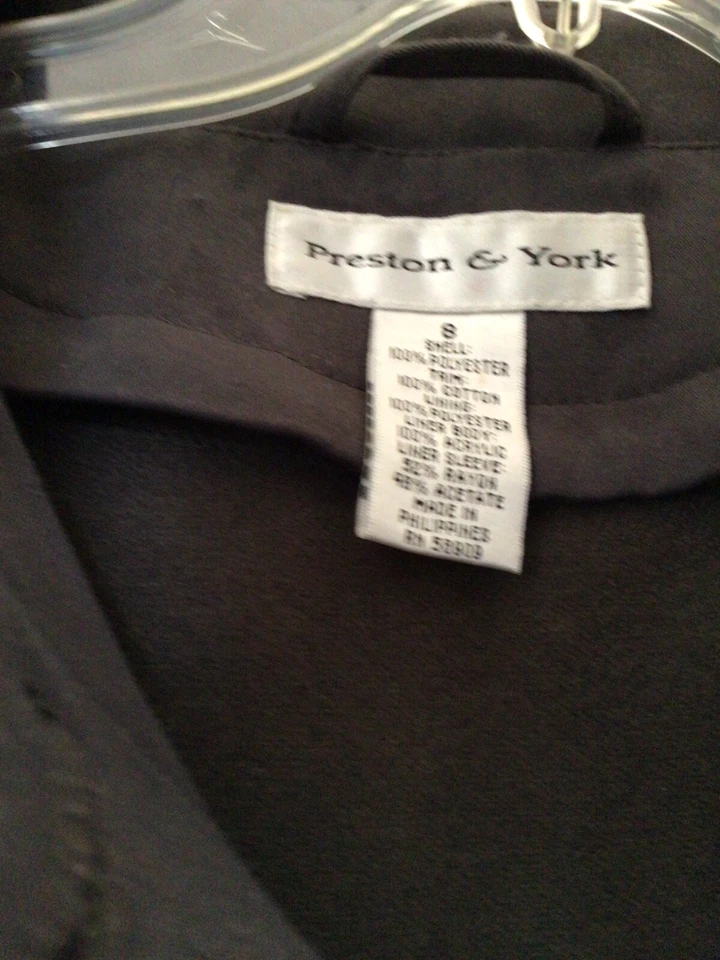 Abrigo Preston & York Damas Oliva Oscuro Talla 8 Forro con Cremallera Foto 2 de 4