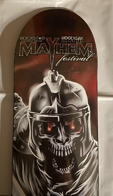 Mayhem Festival Tour Promotional Hooligan Skateboard Deck Rockstar Skull   NEW