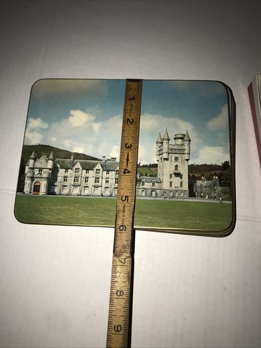 Juego de 6 posavasos de corcho acrílico vintage escenas escocesas Sheraton - Imagen 10 de 12