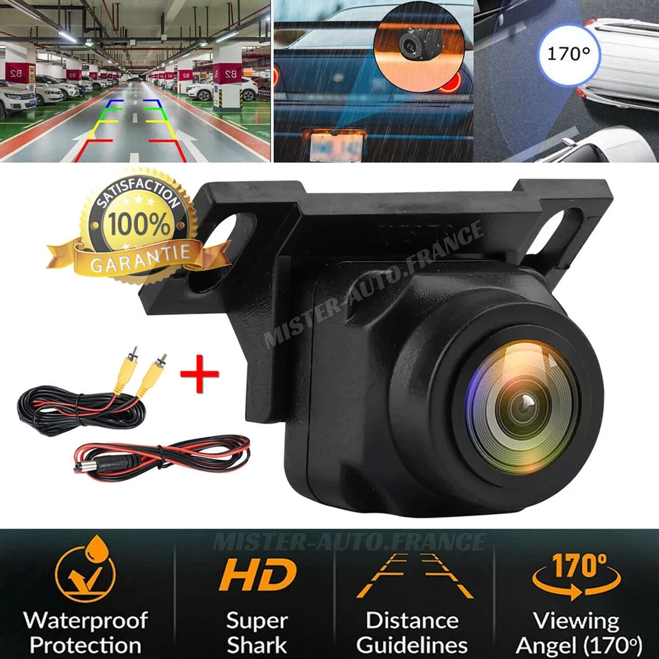 Caméra de Recul 1080P AHD avec Ligne de Guidage ✅ Grand Angle 170° Etanche IP68 - Photo 2/4