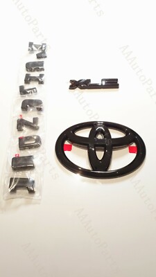New Highlander Gloss Black Overlay Emblem Kit Fit 2020+ Highlander XLE 2WD