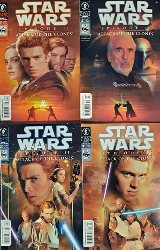 Star Wars Episode II  Attack Of The Clones 1-4 Dark Horse 2002 ALL NEWSSTAND 1-4