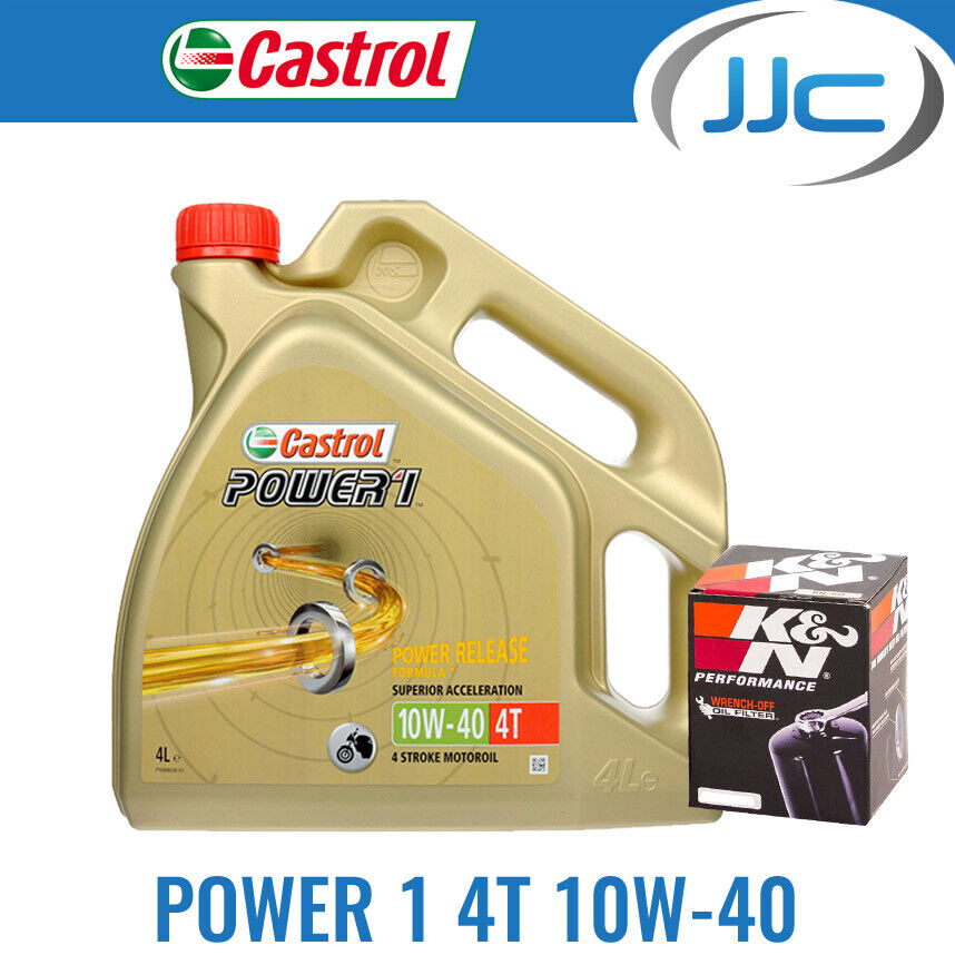 Castrol Power 1 10W40 & K&N Oil Filter For Suzuki 2002 GSX-R750 K2 KN-138 Ograniczona wyprzedaż, 100% nowy