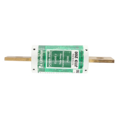 LITTELFUSE JTD-200 TIME-DELAY COMPACT FUSE, CLASS J, 600-VOLT, 200-AMP