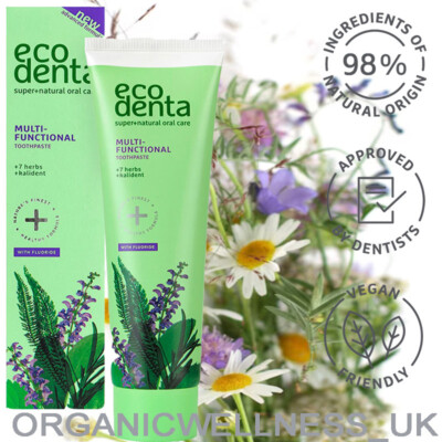 ECODENTA Multifunktionale Zahnpasta mit 7 Kräuterextrakten + Hydroxylapatit 100ML