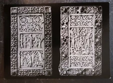 postcard art Germany einband zum evangelium longum Stiftsbibliothek St Gallen