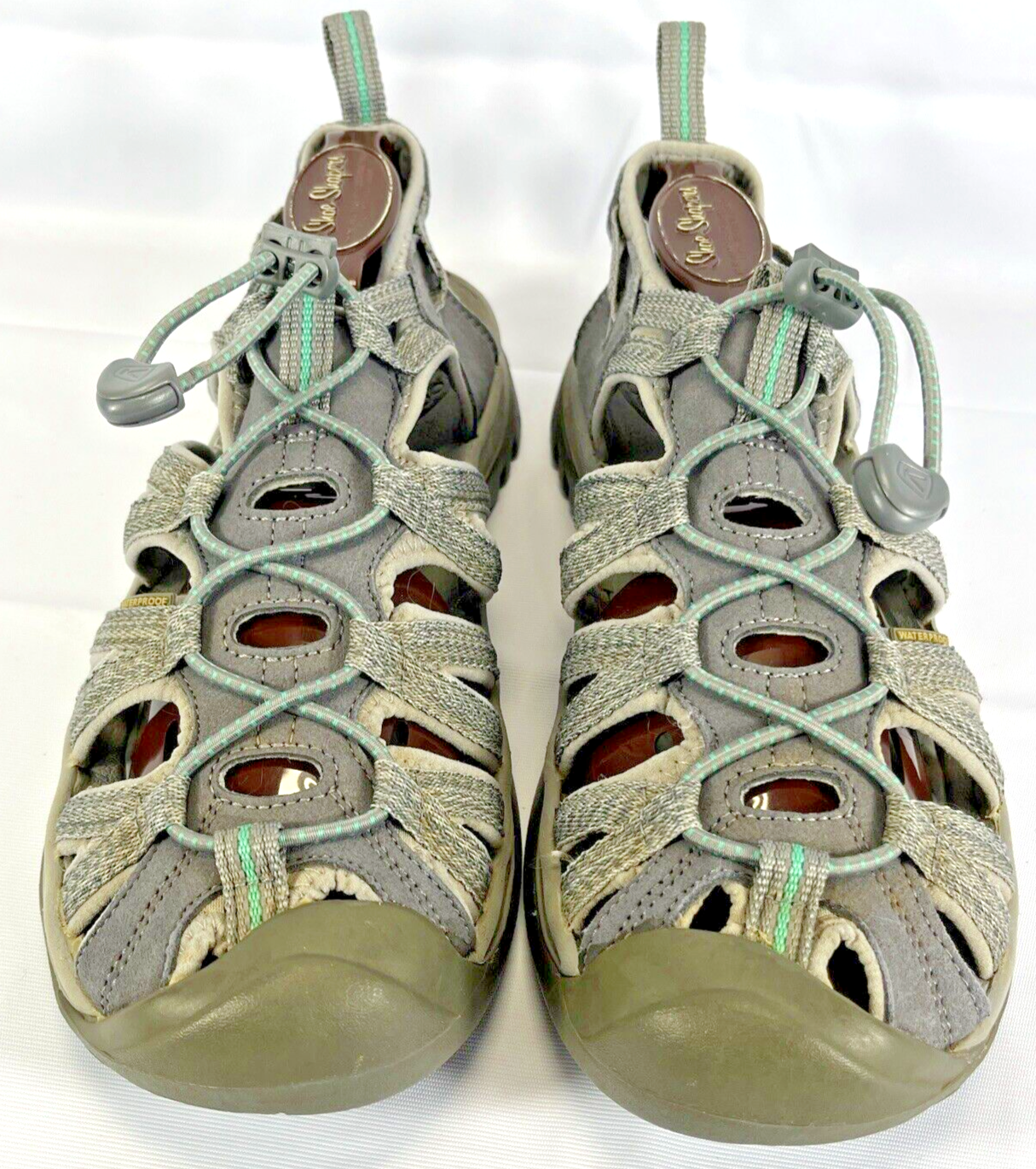 Sandali Keen donna taglia 9 5 Whisper 1022814 grigio coulisse escursionismo impermeabili