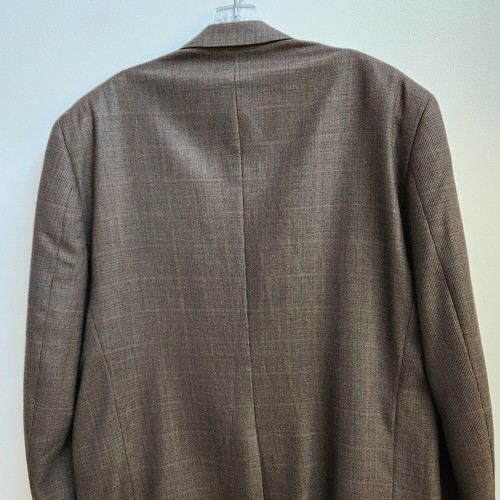 Joseph Feiss Gold Blazer Men 44L Brown Sport Coat Houndstooth Casual Suit Jacket - Picture 7 of 18