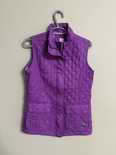 Peter Millar Women&rsquo;s Size Small Quilted Golf Vest Full Zip Pockets Lined Purple