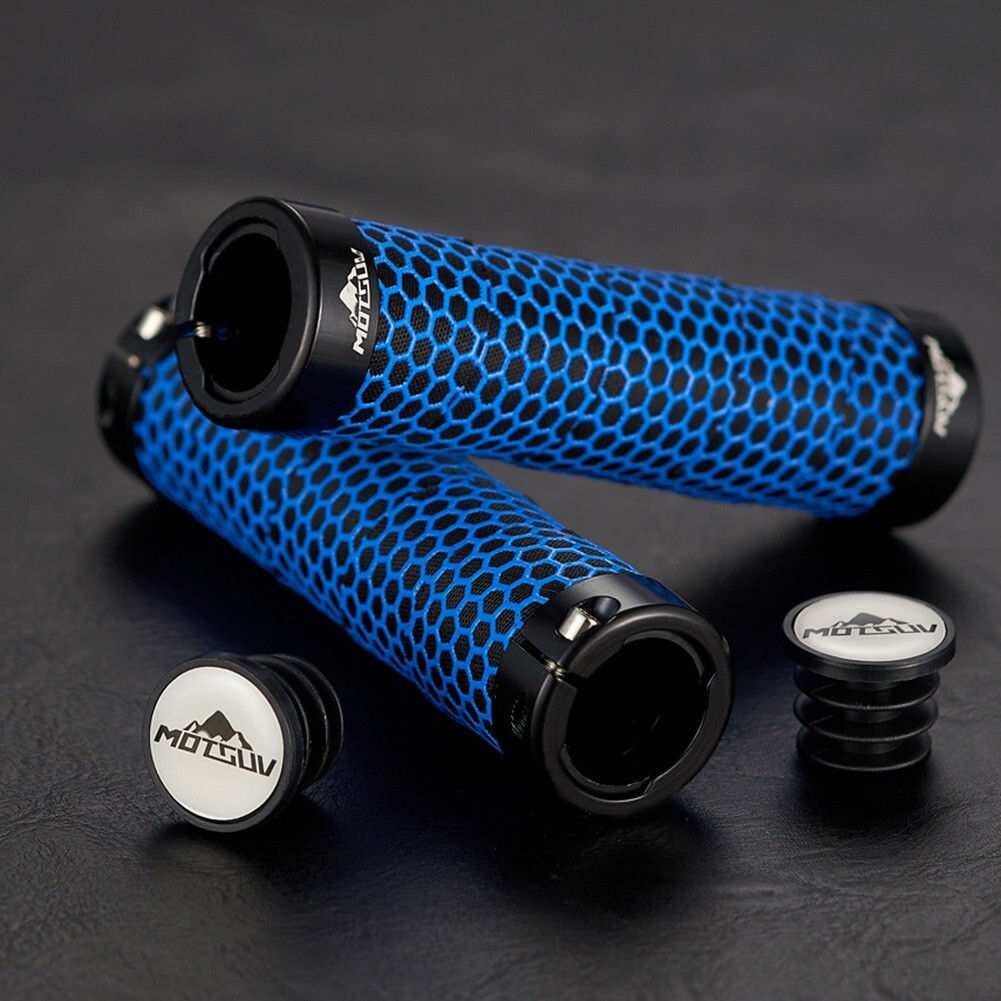 Shock Absorbing Bike Grips Double Lock EVA PU Material Comfortable Grip