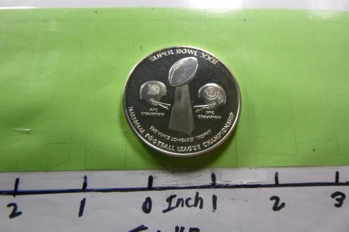 2 OZ SUPER BOWL XXII WASHINGTON REDSKINS OVER BRONCOS 999 SILVER COIN RARE ISB2
