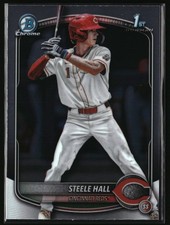 Steele Hall 2025 Bowman Draft 1ST BOWMAN CHROME #BDC-20 Cincinnati Reds Prospect
