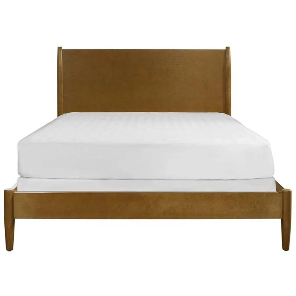 Cama con plataforma Crosley Furniture Landon Wood Queen Panel en marrón bellota Foto 3 de 4
