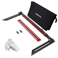 Stair Tread Template Tool,Upgrade All-Aluminum Measuring Tool for medium 1 RED