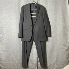 Jos A Bank 1905 Slim Fit Mens 2Pc Wool Suit 39L Jacket 33x32 Pants Dark Gray