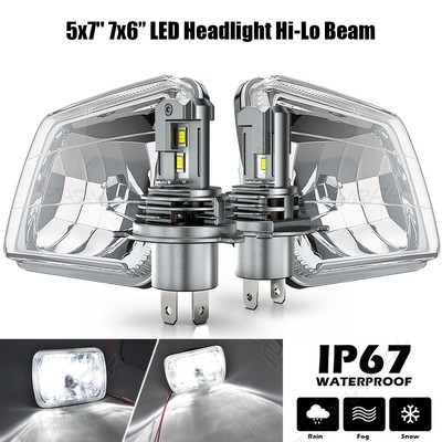 5x7'' 7x6'' LED Headlight Hi/Lo Beam H4 for GMC Savana 1500 2500 3500 Safari Van