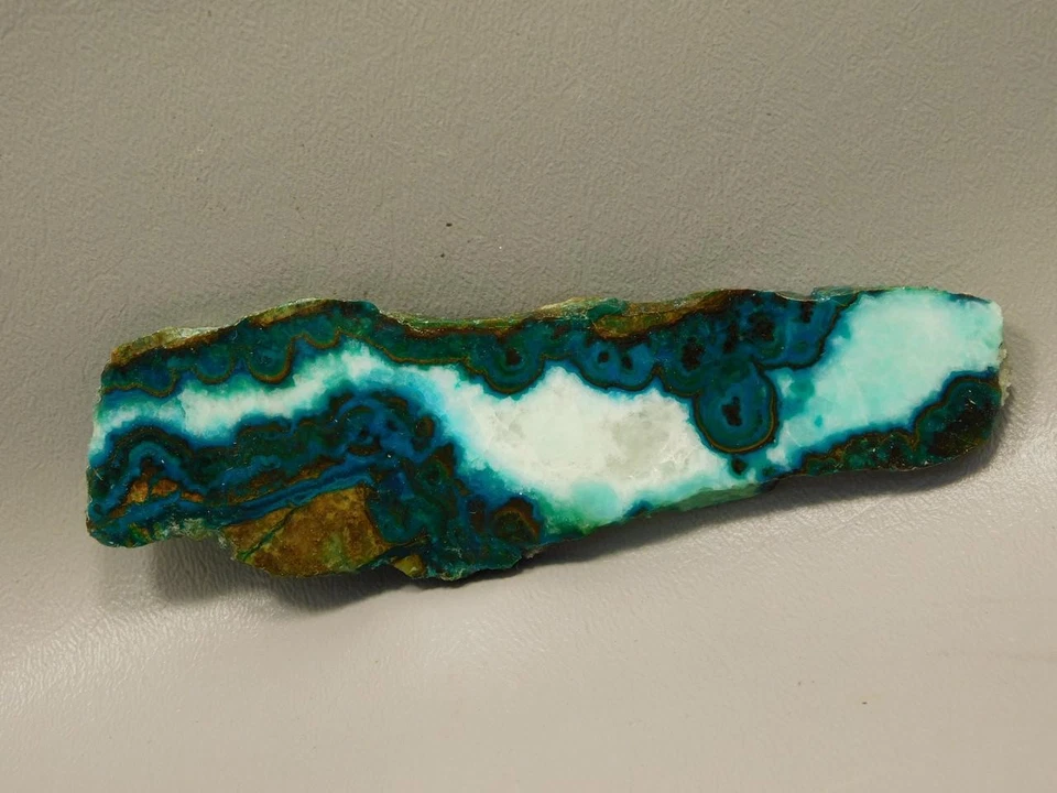 Chrysocolla Malachite Polished Rock Stone Slab Bagdad, Arizona #O13 - Image 2 of 4