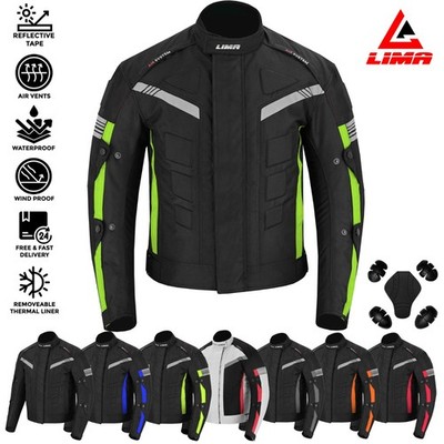 Herren Motorrad Wasserdicht Cordura Textil Jacke Motorrad CE2 Zugelassen Rüstung
