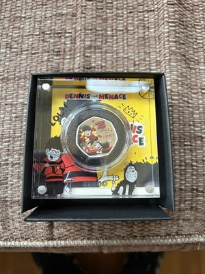 75 Years of Dennis The Menace 50p Silbermünze PP Royal Mint