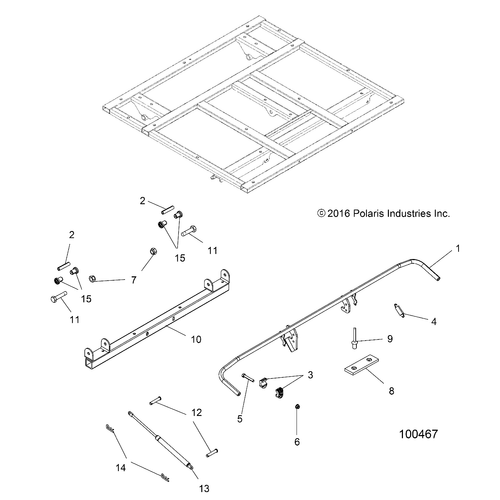 Polaris WELD-BOX,FRAME,PIVOT,E-COAT, Genuine OEM Part 1022024-329, Qty 1 - Picture 2 of 2