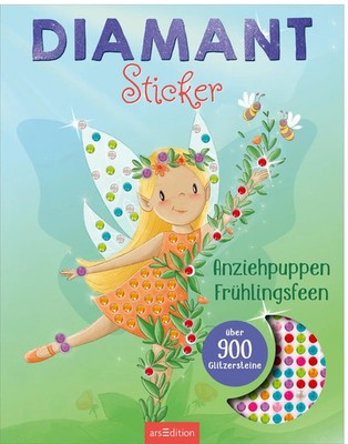 Diamantstick*r Anziehpuppen - Frühlingsfeen | Über 900 Glitzersteine | Kraus