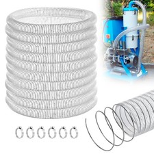 Wire Hose Clear Dust Reinforced Flexible 1-1/2 Inch By 50 Foot