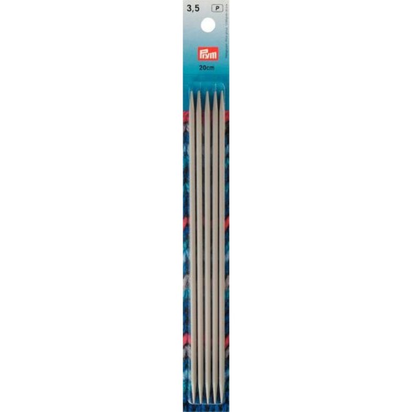 Strumpfstricknadeln Nadelspiel Aluminium Perlgrau Alu Stricknadeln Prym 191491-image