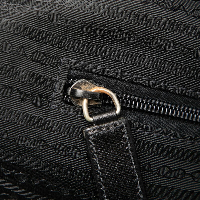 PRADA Triangle With logo Suitcase carry case V410 Women 【Used】 thumbnail 5