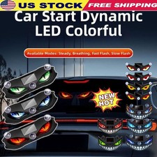 Solar Led Devil Eye Dynamic Car Light Wireless Anti-collision Window Decor Us Solar Led Devil Eye Dynamic Car Light Wireless Anti-collision Window Decor Us
