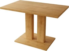 Modern 46'' Kitchen Dining Table, Rectangular White Dining Table Sturdy