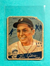 RARE ICONIC VINATGE RC 1934 Goudey Big League Chewing Gum R320 Mel Harder #66