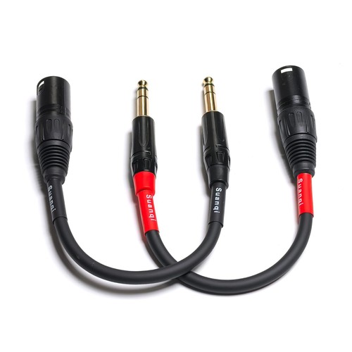 Cable de micrófono de interconexión de señal balanceada de 6,35 mm macho TRS a XLR de 1/4 pulgadas... - Imagen 3 de 5