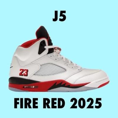 Size 9.5 - Air Jordan 5 Retro 2025 Fire Red for sale online | eBay
