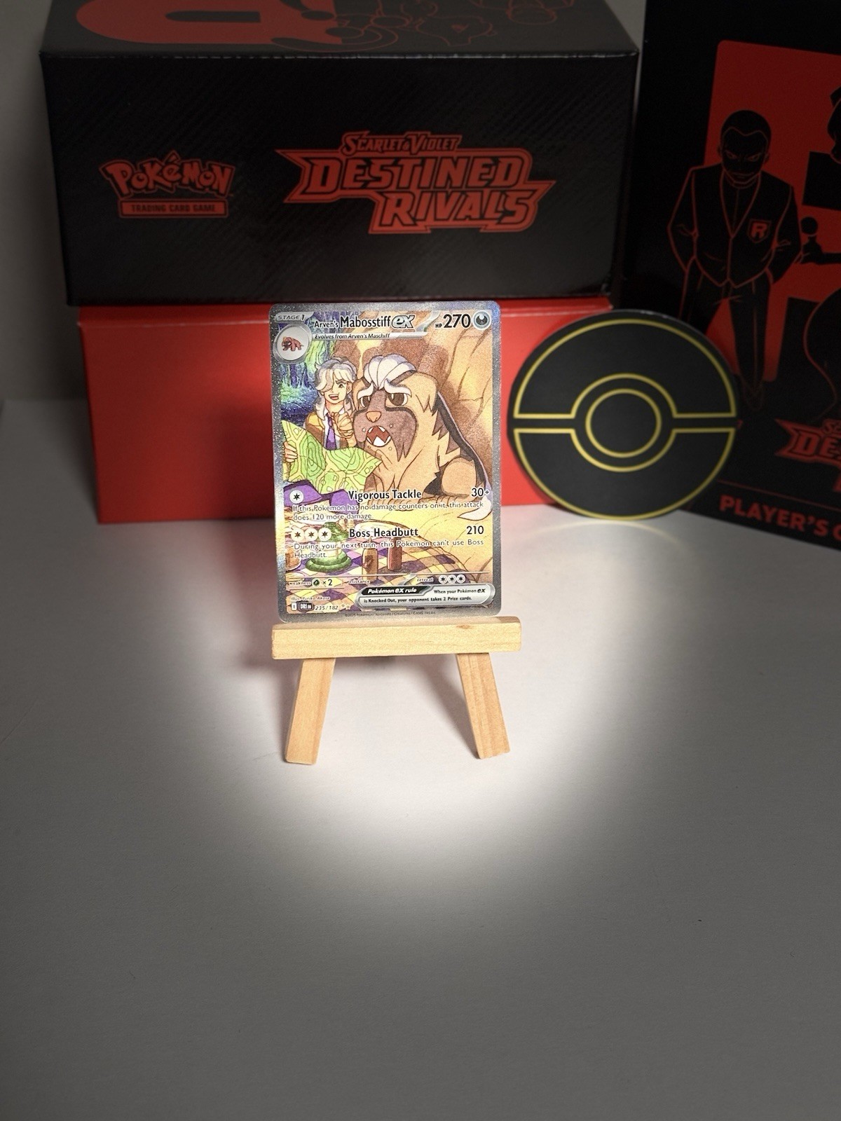 Pokémon TCG Arven's Mabosstiff EX 235/182 Sv10: Destined Rivals SIR NM M
