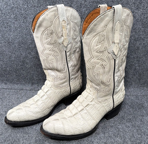 mens white leather dress boots 39R