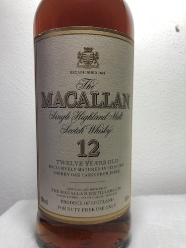 Macallan 12 Years Old DUTY FREE Highland Single Malt Scotch Whisky 100cl 43%Vol - Imagen 2 de 11