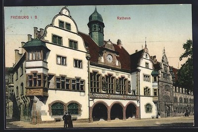 Freiburg i. B., Town Hall, Postcard 1915 