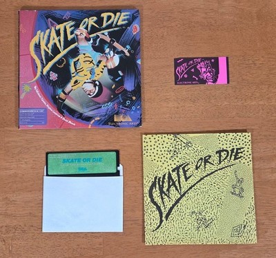 Skate or Die Electronic Arts EA Commodore 64 PC Game Complete CIB Manual Sticker