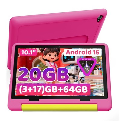 10,1 Zoll 14GB RAM+64GB ROM Android 15 LCD HD-Display, 5000mAh Kinder Tablet