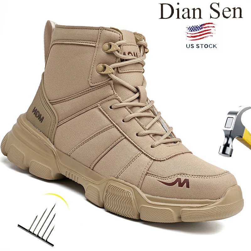 Safety Work Boots for Men: Steel Toe and Anti-Puncture for Construction Sites US