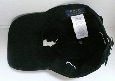 Polo Ralph Lauren Black Adjustable Polo Hat Cap Leather Strap | eBay