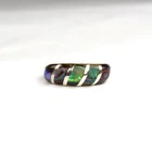 Vintage Abalone Shell Inlay 925 Sterling Silver Domed Ring Size 7.75 Ocean Blues