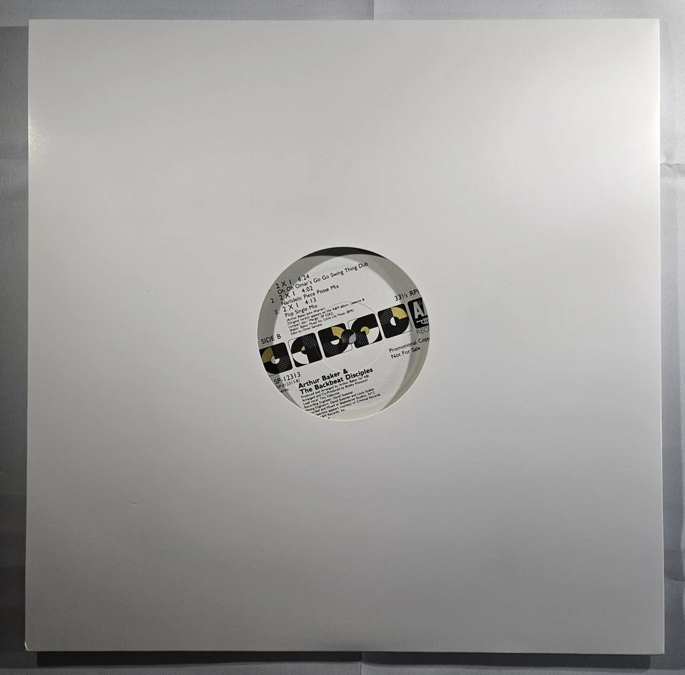 Arthur Baker & The Backbeat Disciples - 2 X 1 [1989 Promo] [Used Vinyl Single] - Image 2 of 4