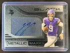 2025 Panini Black J.J. McCarthy Metallic Marks Auto #/155 Vikings